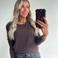 TESS Longsleeve Top - choco