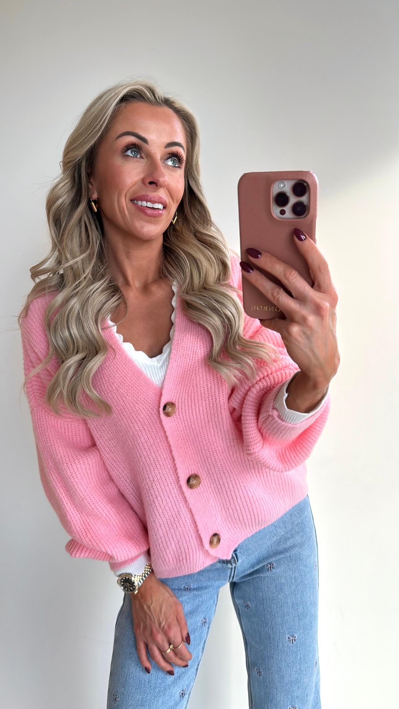 CAMILLE Cardigan - sweet pink