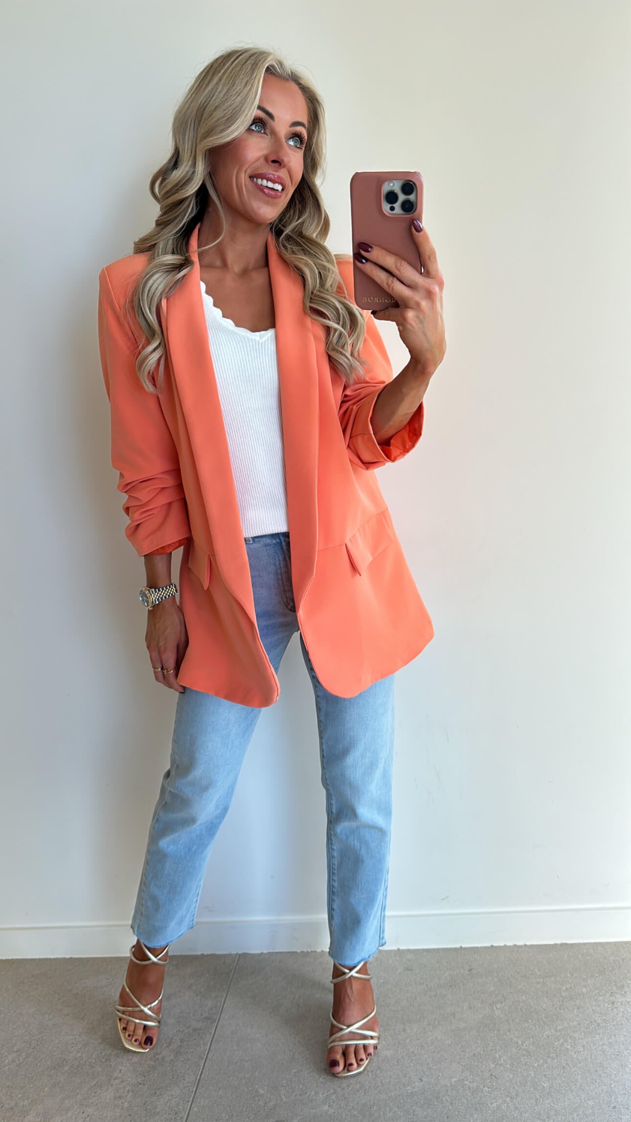 BILLIE Blazer - pastel orange