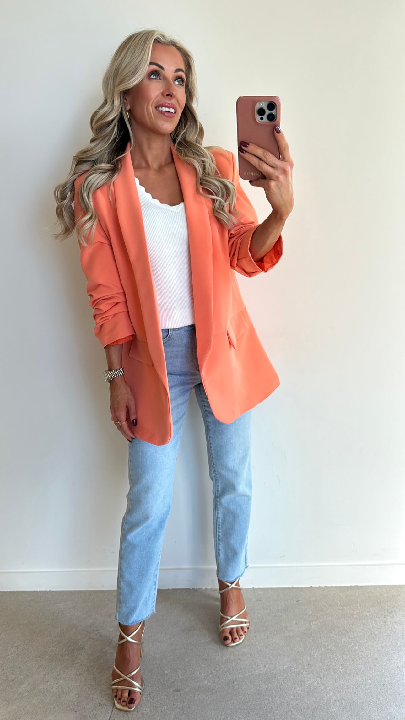 BILLIE Blazer - pastel orange