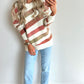PHOEBE Pull - terracotta/green