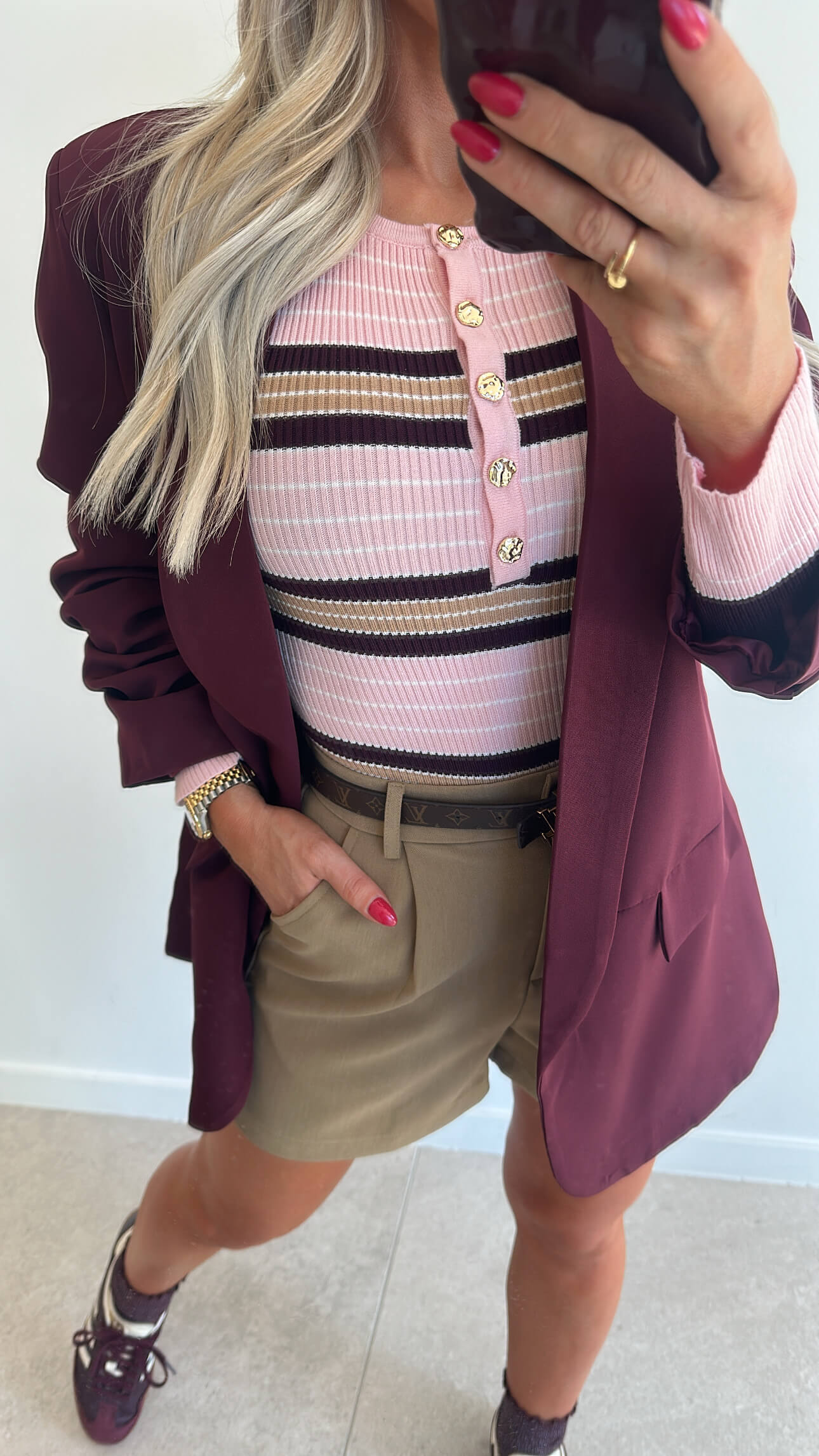 BILLIE Blazer - burgundy