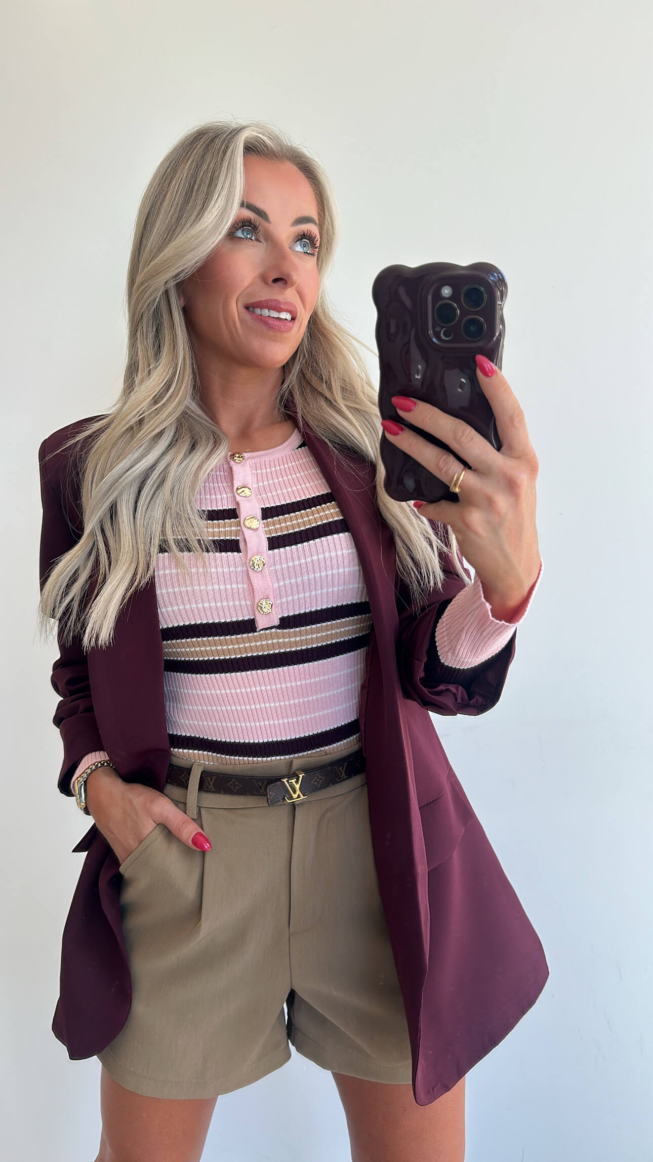 BILLIE Blazer - burgundy