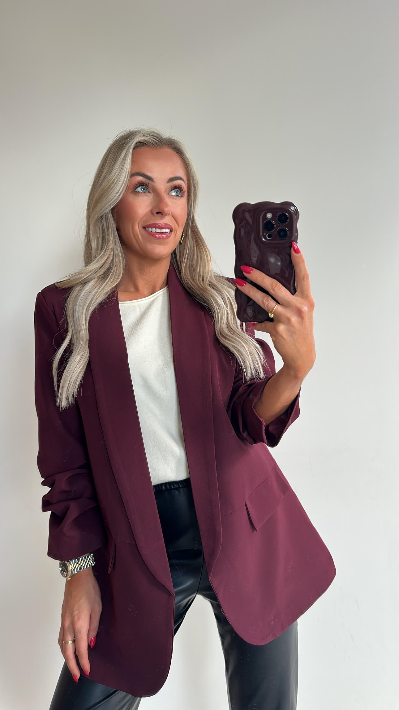 BILLIE Blazer - burgundy