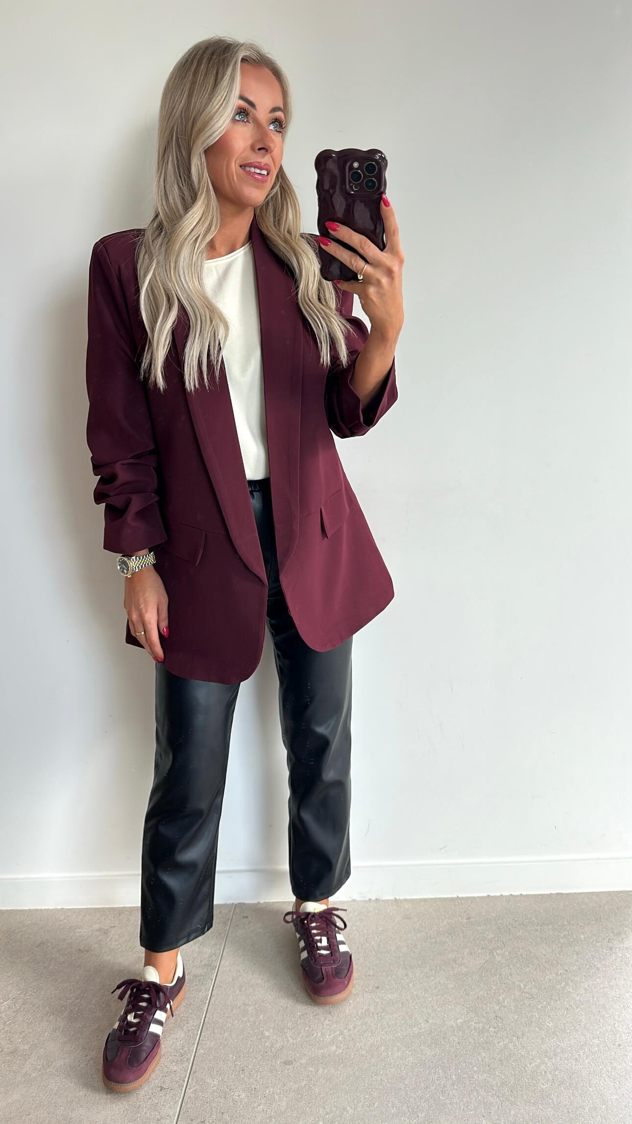 BILLIE Blazer - burgundy