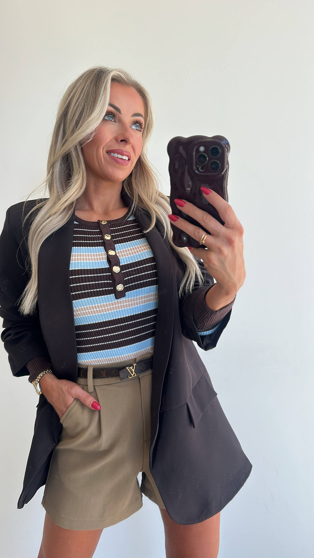 BILLIE Blazer - dark choco