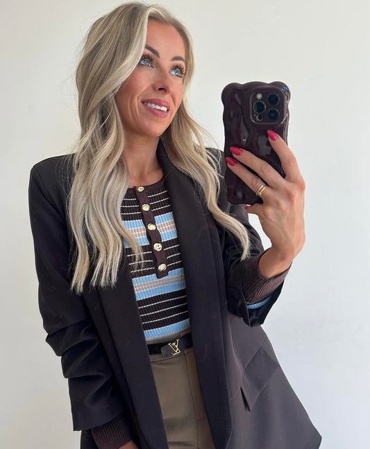 BILLIE Blazer - dark choco