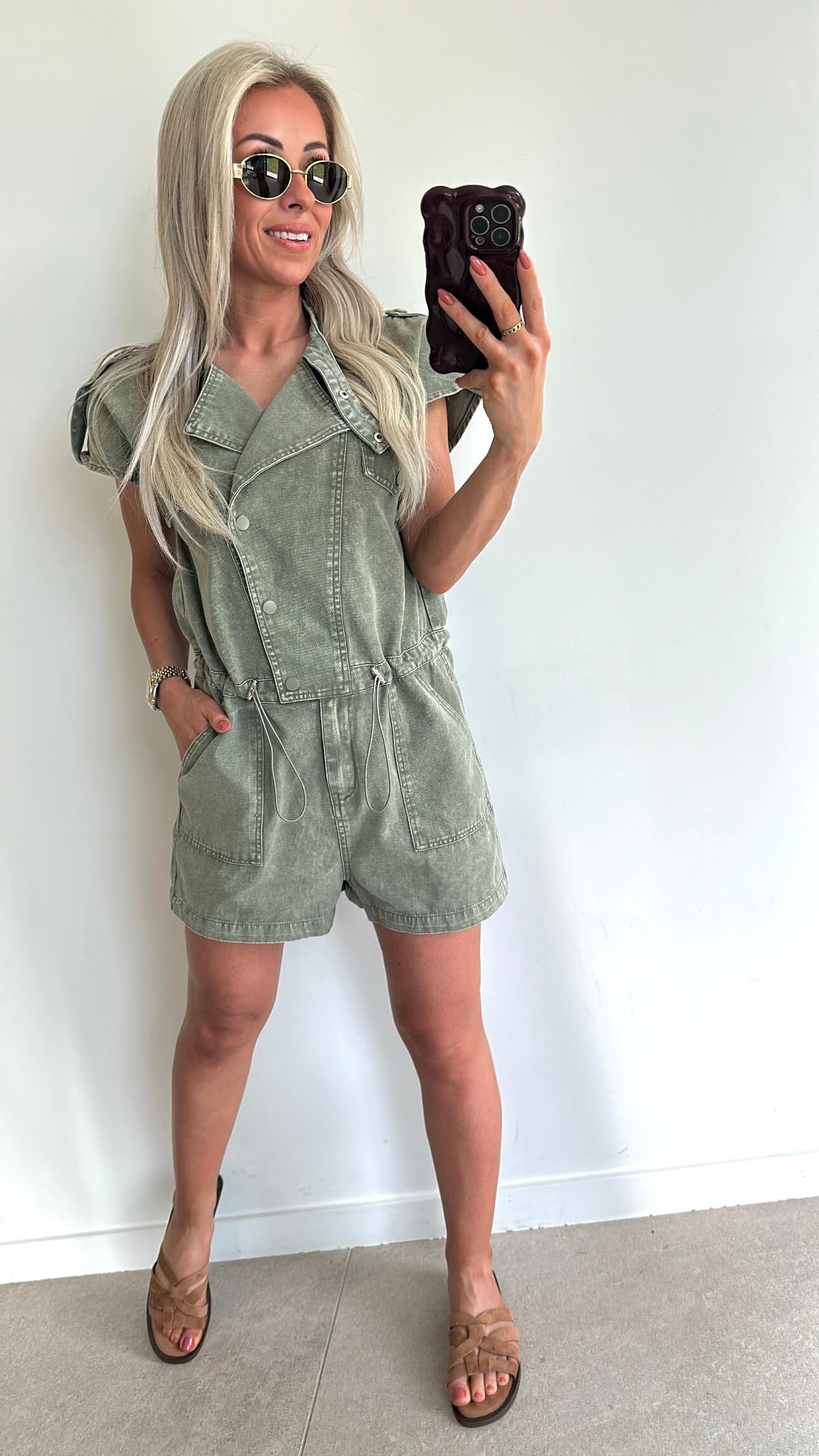 PIXIE Playsuit - khaki