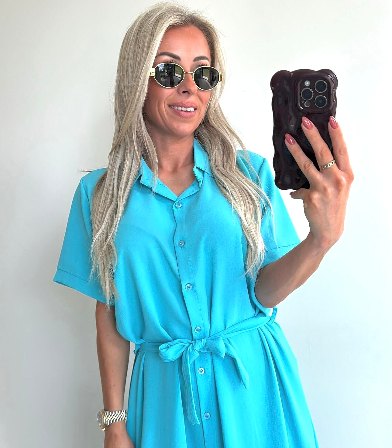 SUMMER SOPHIE Dress Long - tiffany blue