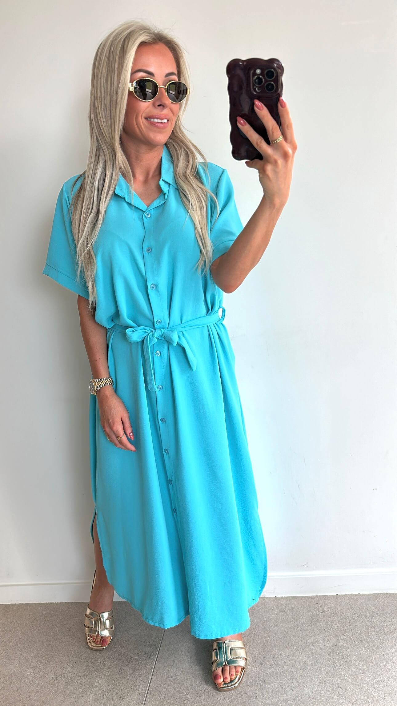 SUMMER SOPHIE Dress Long - tiffany blue