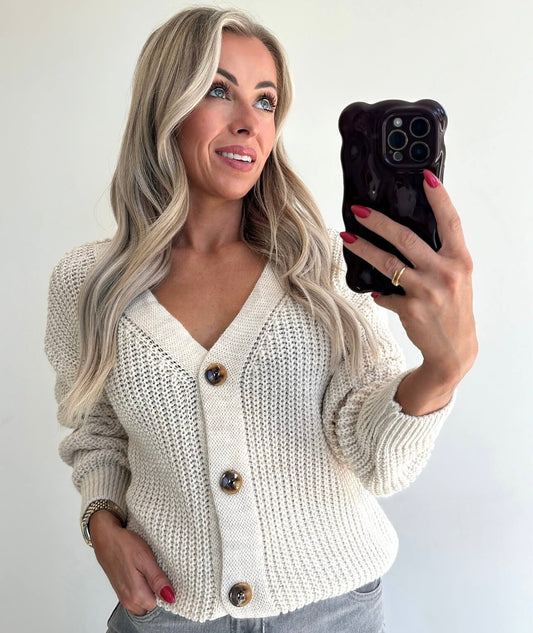 CHLOE Cardigan - ecru