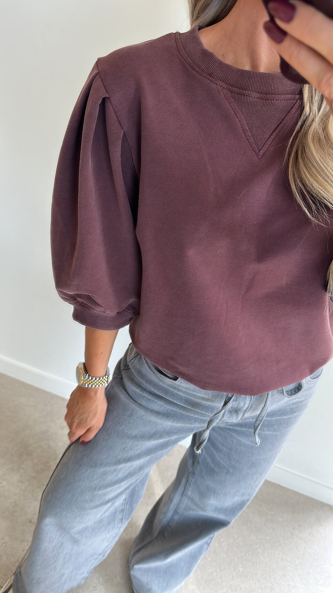 PAULA Sweater - washed burgundy