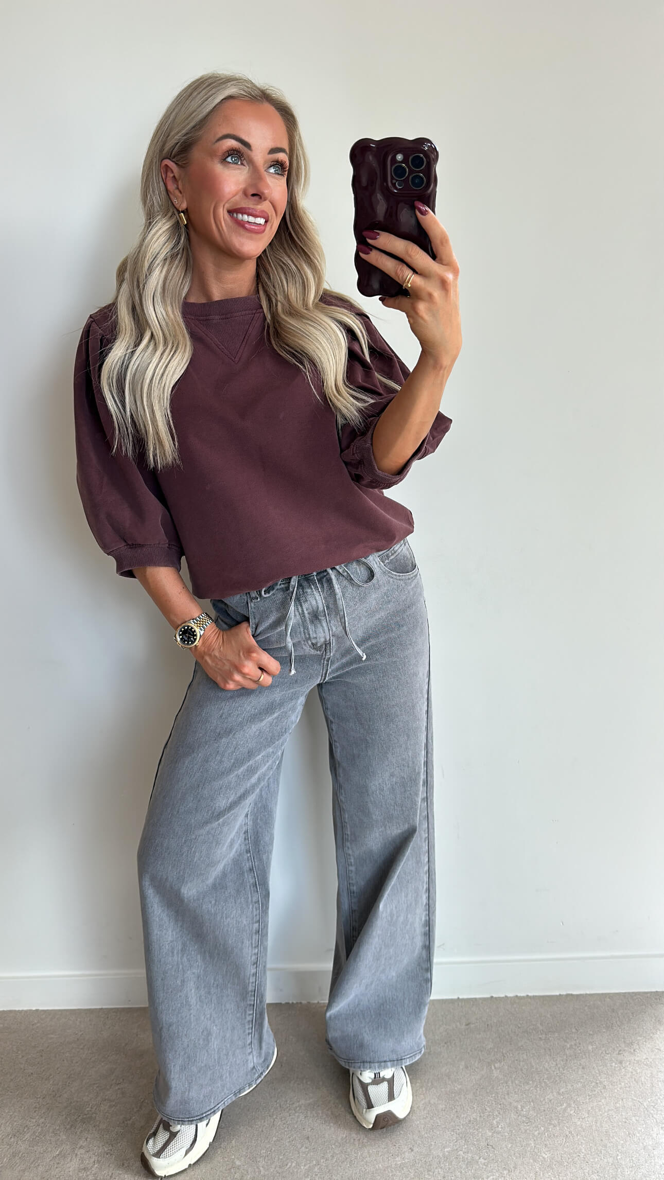 PAULA Sweater - washed burgundy