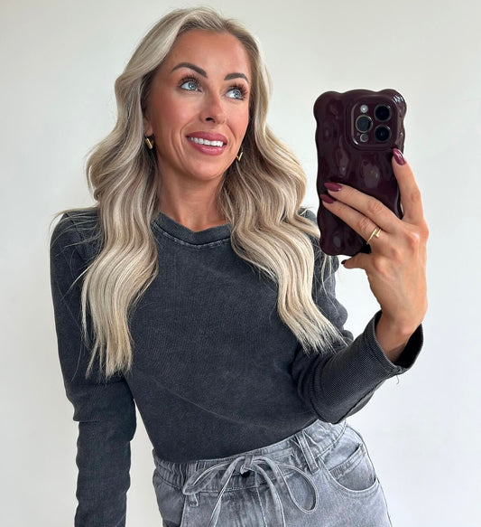 TRUDIE Longsleeve T-shirt - washed black