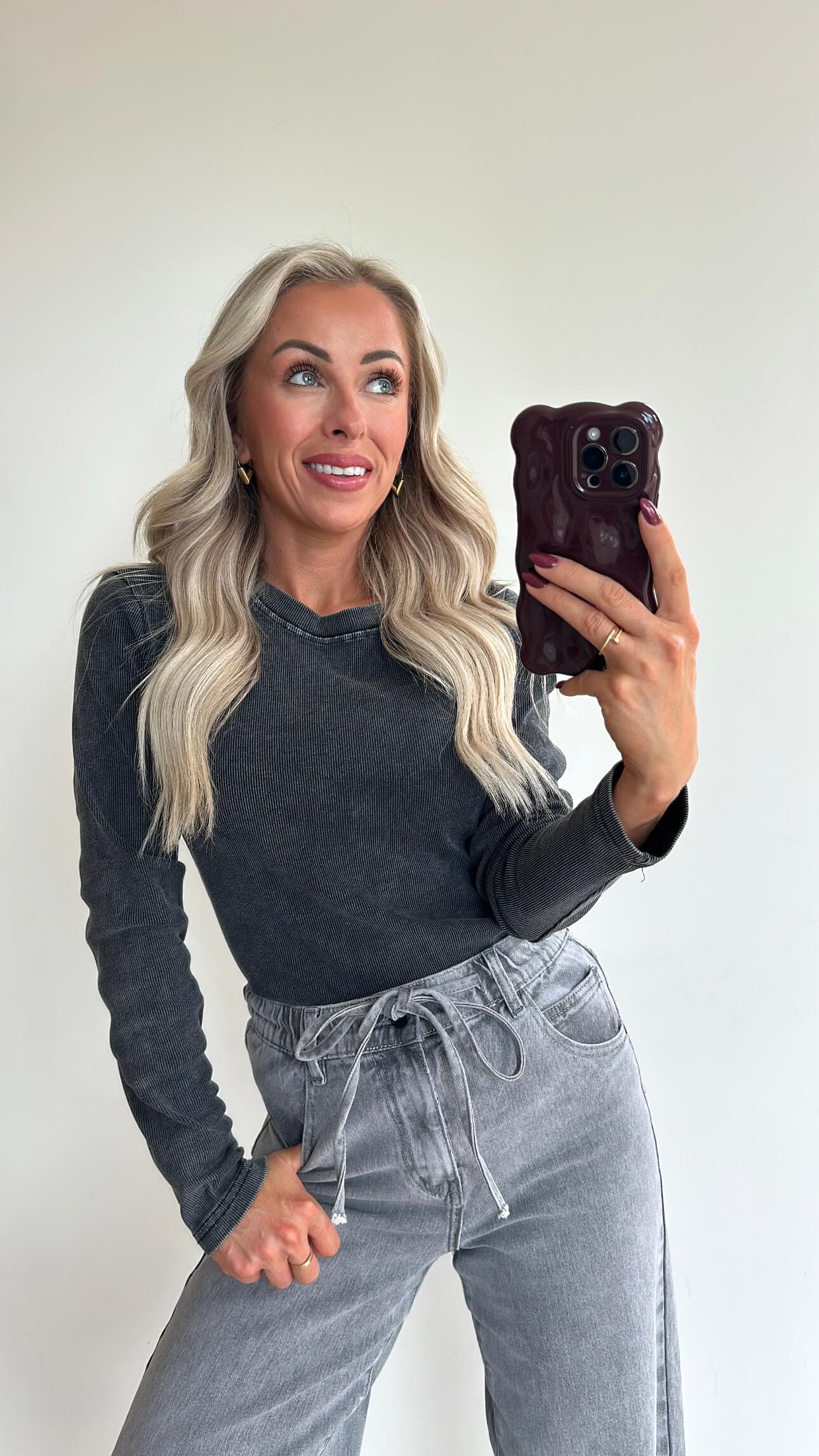 TRUDIE Longsleeve T-shirt - washed black