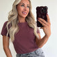 TRUDIE T-shirt - washed burgundy
