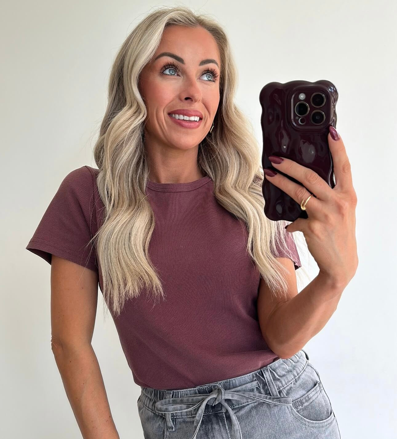 TRUDIE T-shirt - washed burgundy