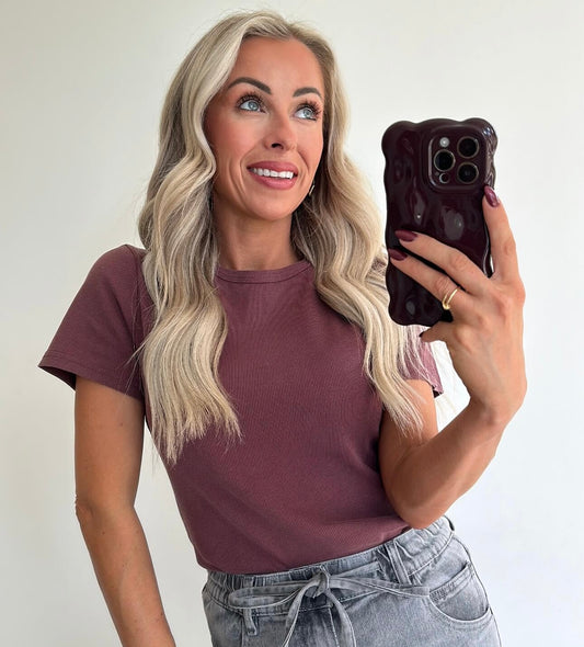 TRUDIE T-shirt - washed burgundy