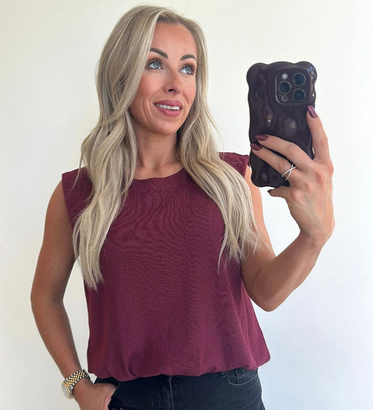 TRACIE Top - bordeaux