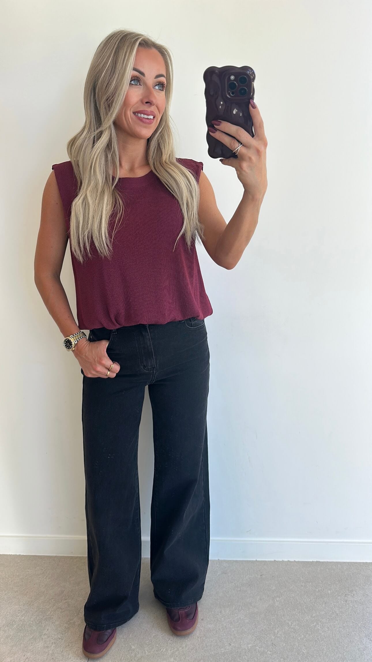 TRACIE Top - bordeaux