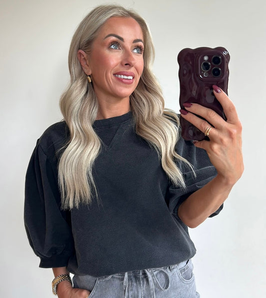 PAULA Sweater - washed black