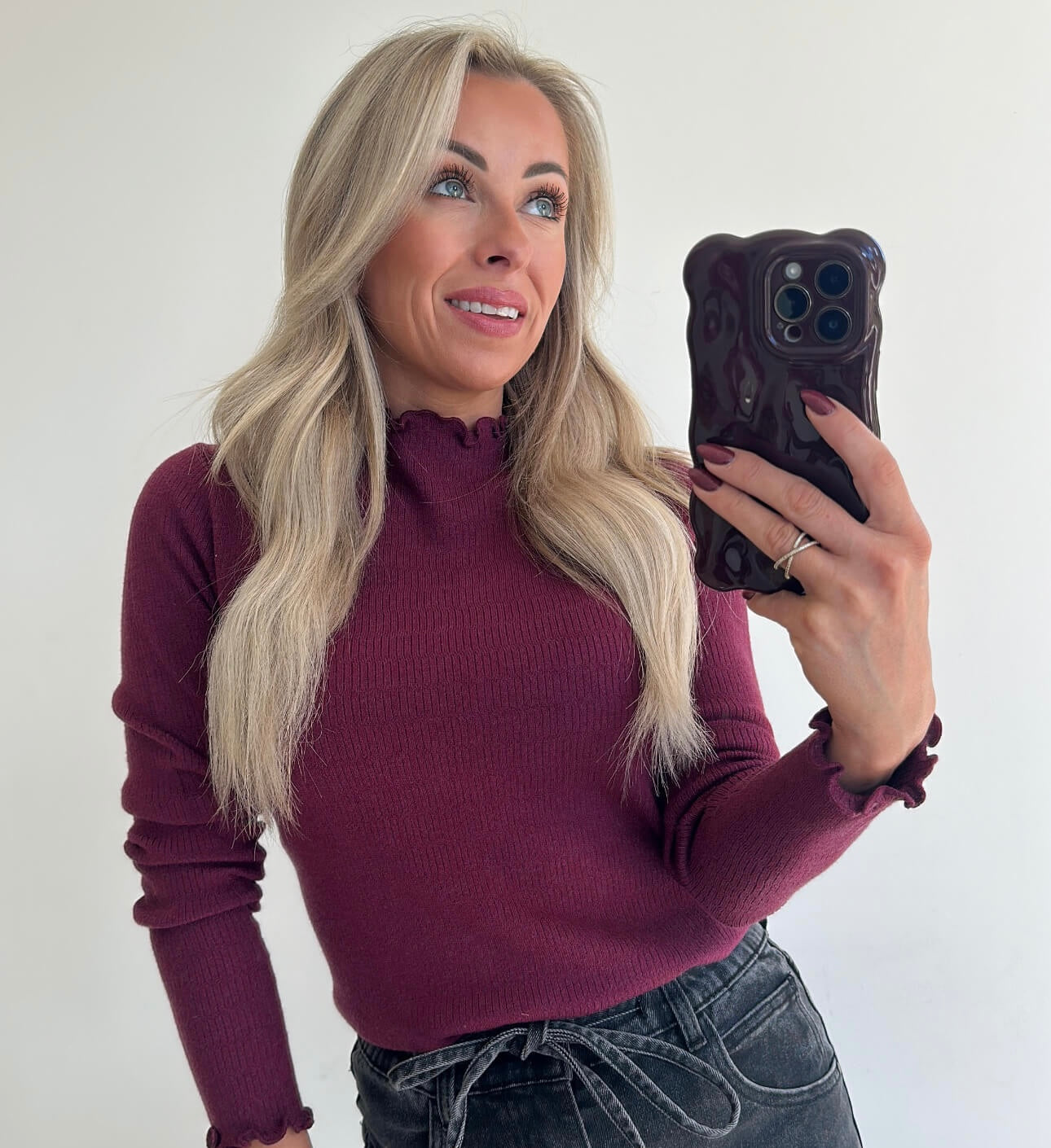 LILLIE Top - violet burgundy