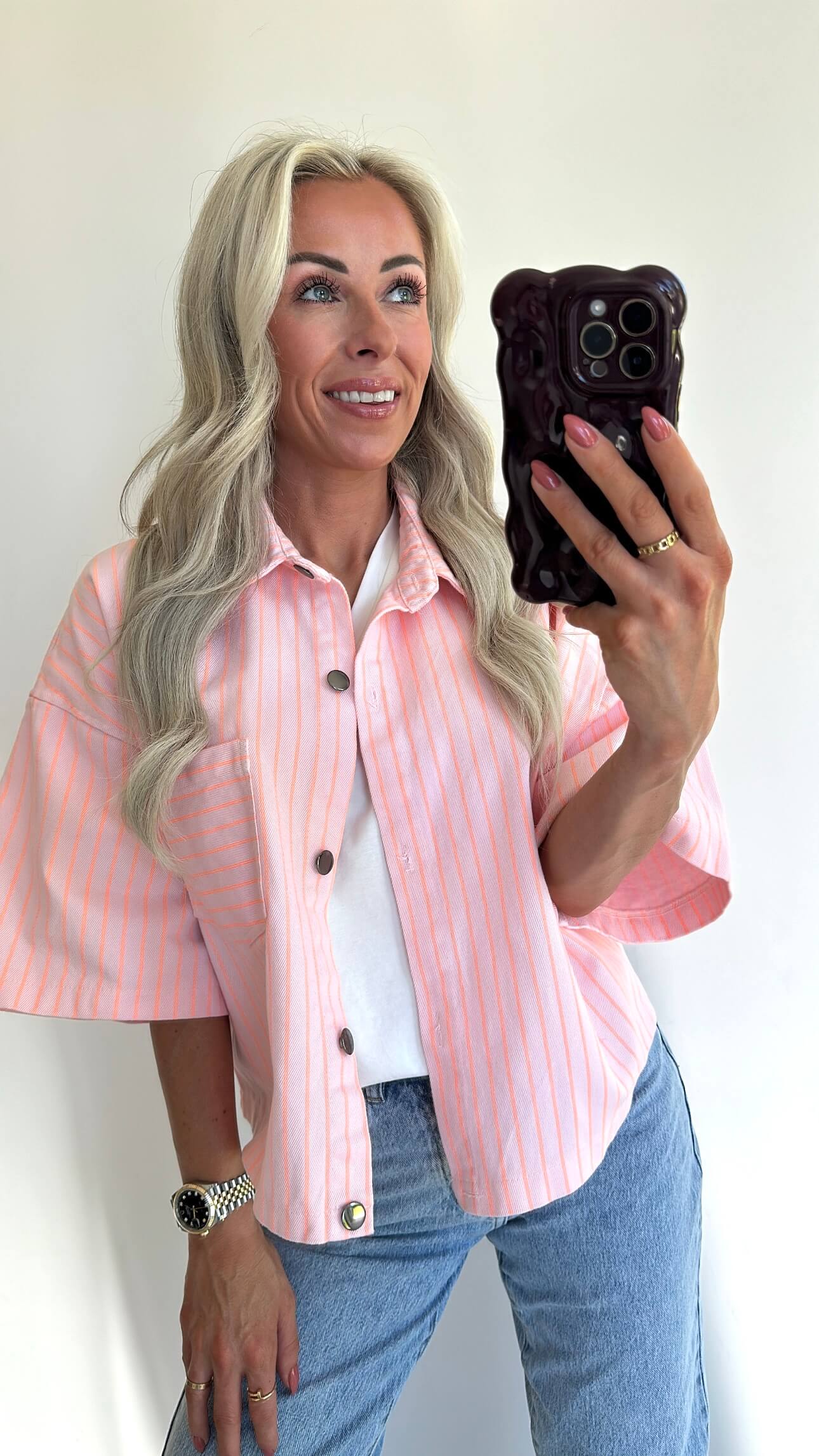 JUNIE Jacket - pink/orange