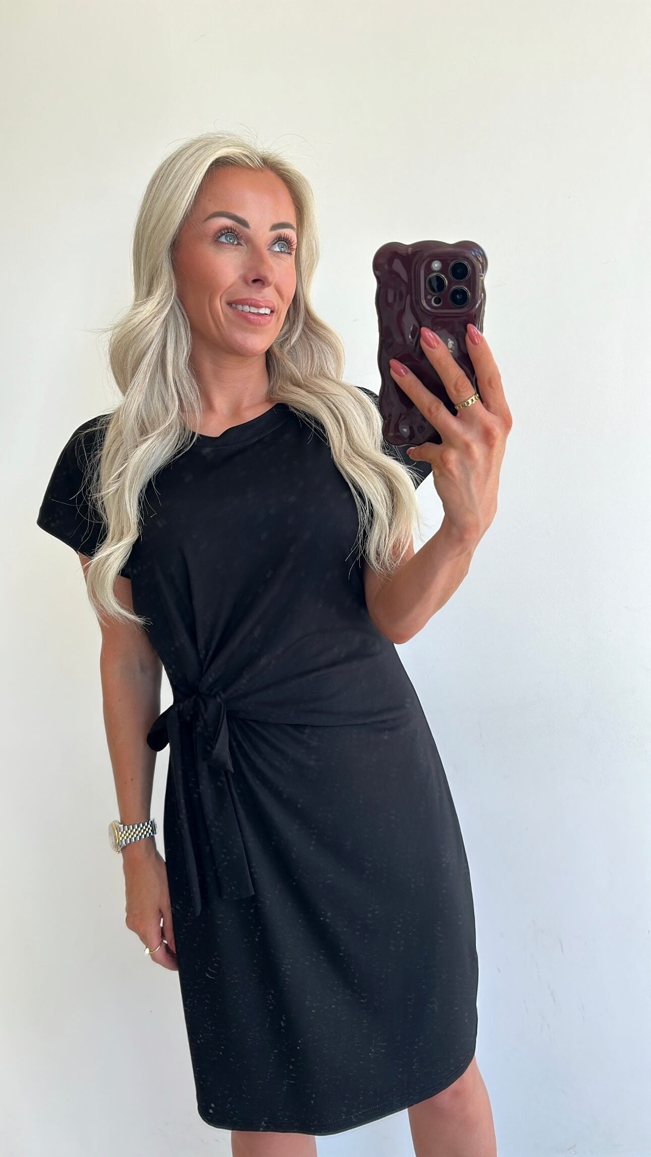 DILA T-shirt Dress - black