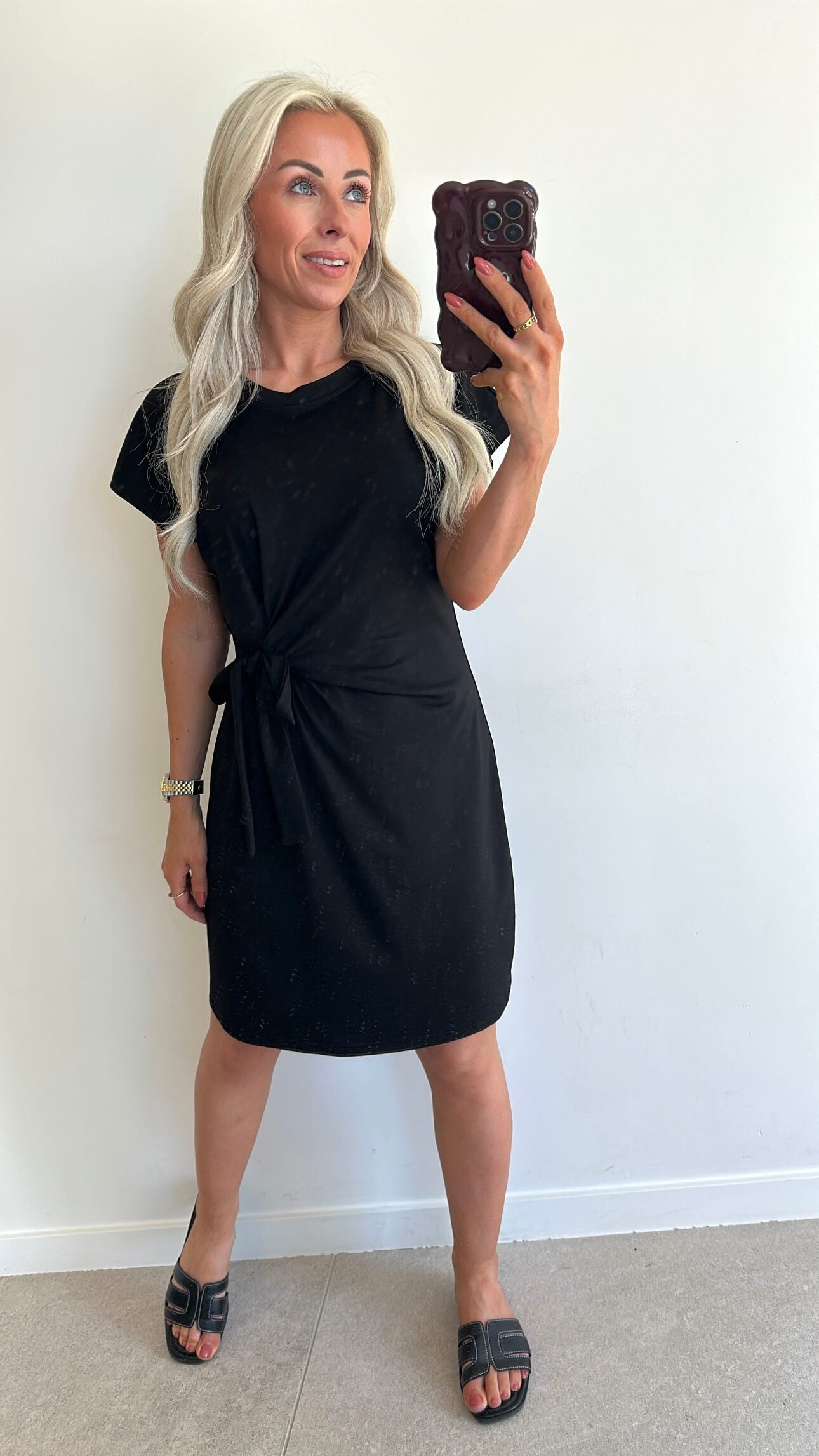 DILA T-shirt Dress - black