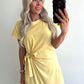 DILA T-shirt Dress - yellow