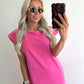 TRIXIE T-shirt Dress - candy pink
