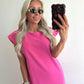 TRIXIE T-shirt Dress - candy pink