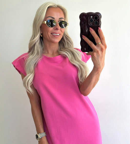 TRIXIE T-shirt Dress - candy pink