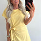 DILA T-shirt Dress - yellow