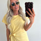 DILA T-shirt Dress - yellow