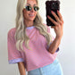 STRIPIE T-shirt - lila/orange