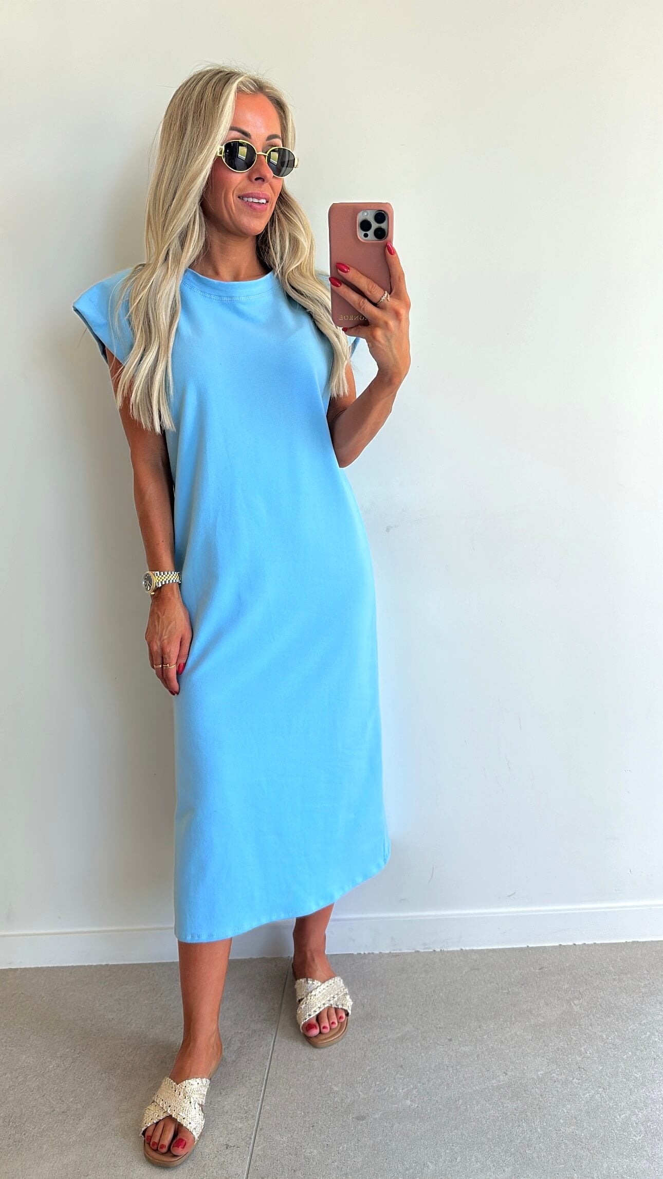 TRIXIE T-shirt Dress - sky blue