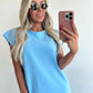 TRIXIE T-shirt Dress - sky blue