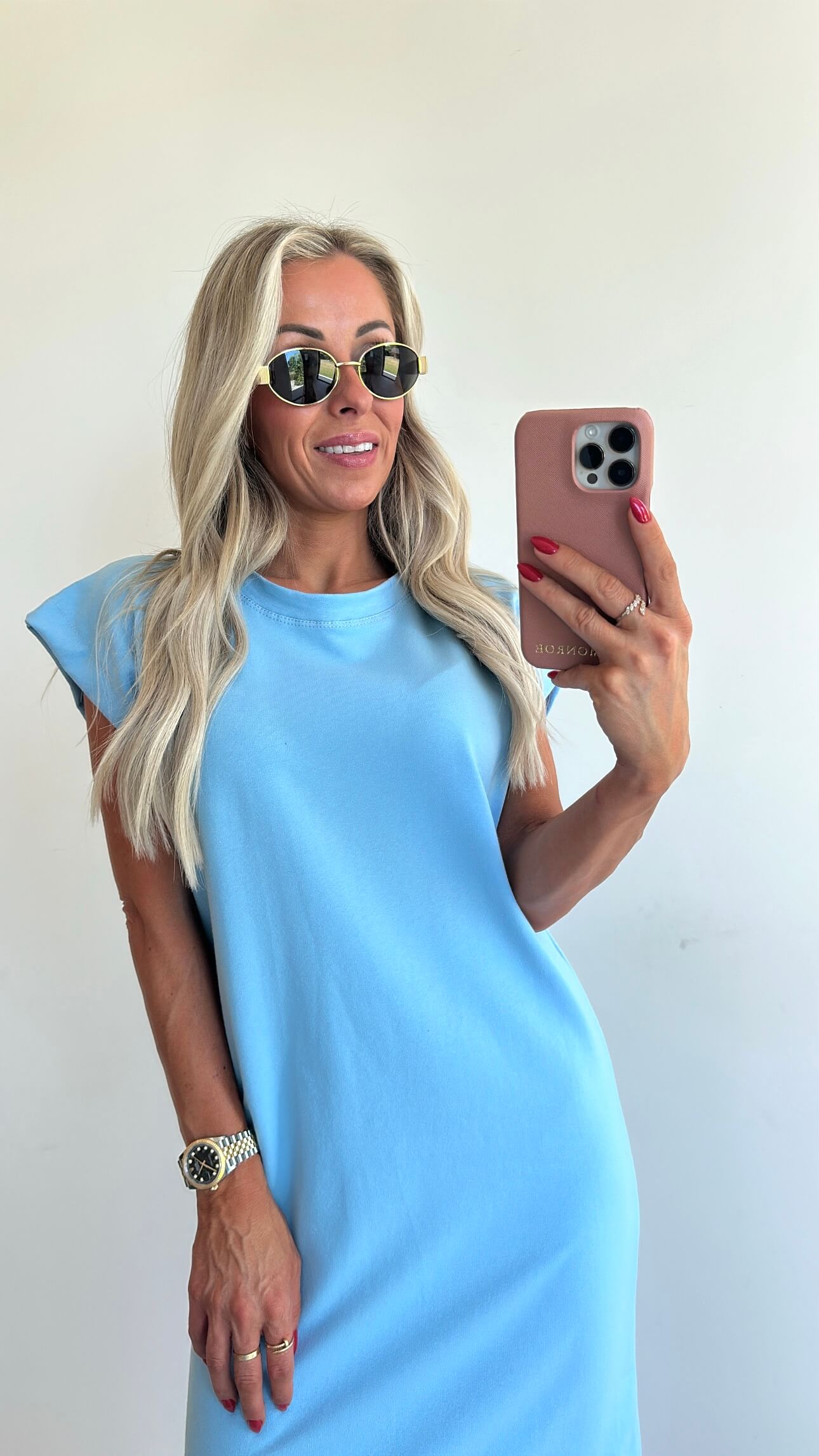 TRIXIE T-shirt Dress - sky blue