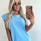 TRIXIE T-shirt Dress - sky blue