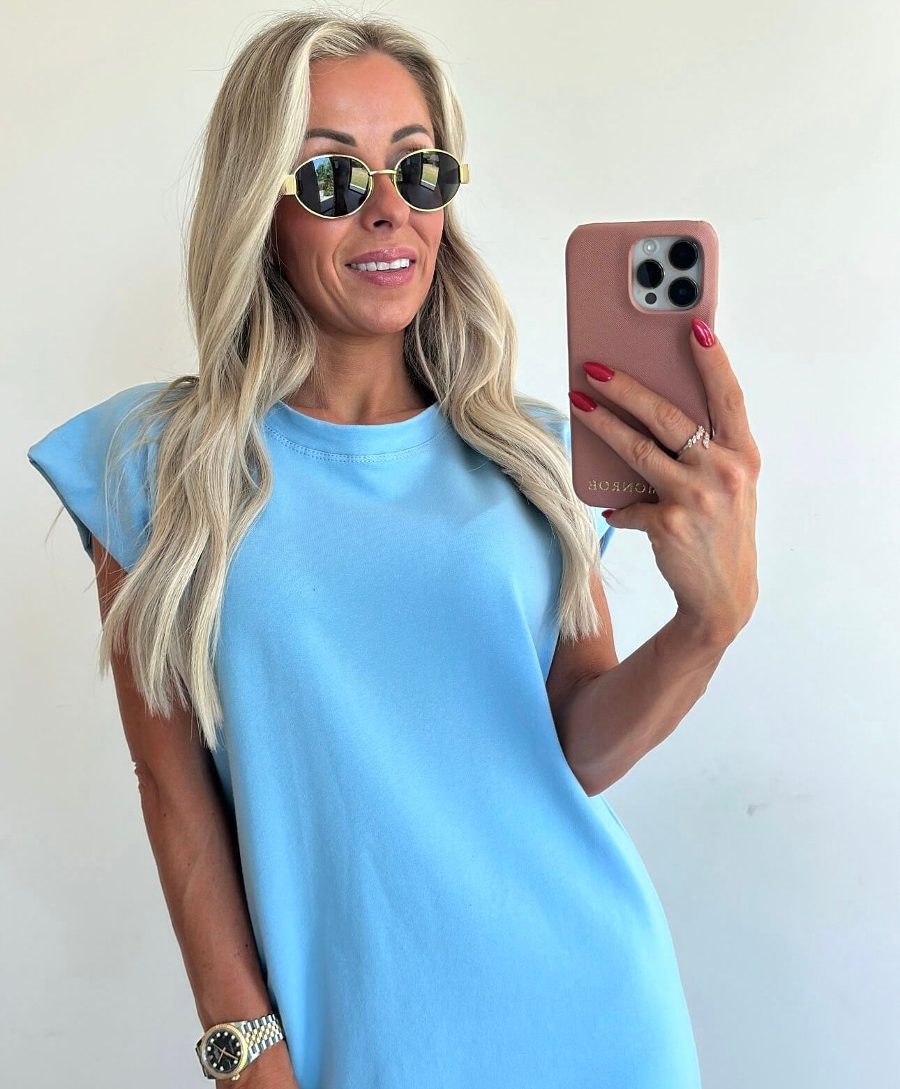 TRIXIE T-shirt Dress - sky blue