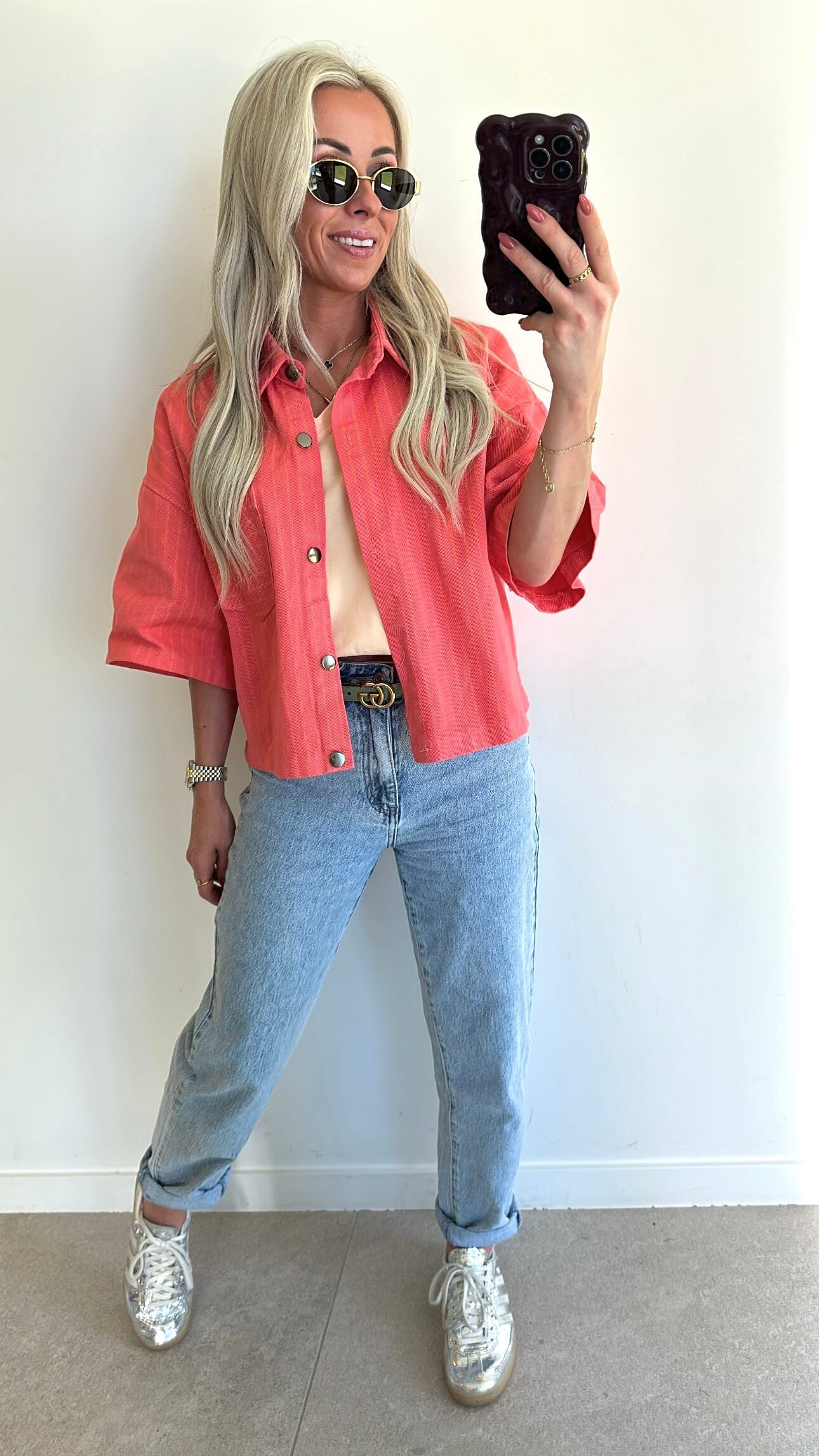 JUNIE Jacket - coral/fluo orange