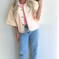 JUNIE Jacket - vanilla yellow/fluo pink