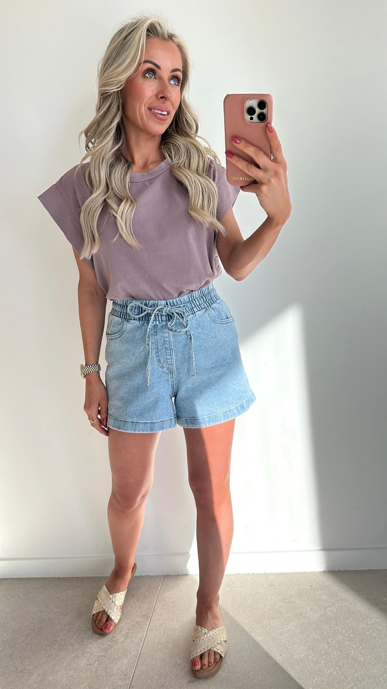 TESSIE T-shirt - washed plum