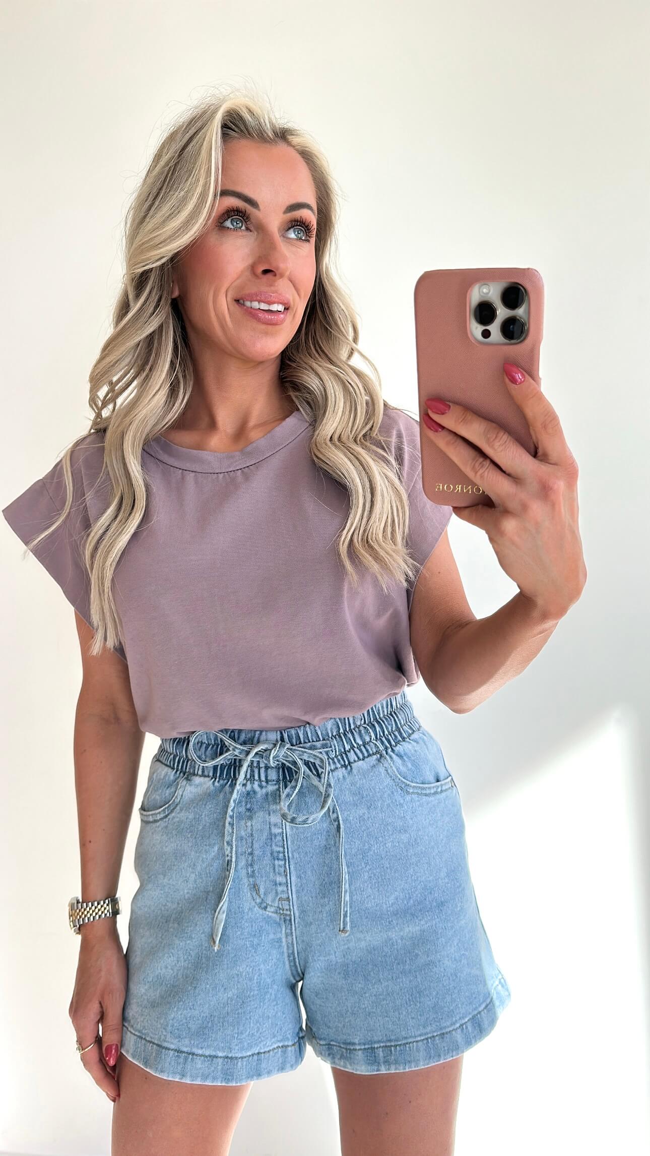 TESSIE T-shirt - washed plum