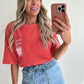 OUT OF OFFICE T-shirt - coral