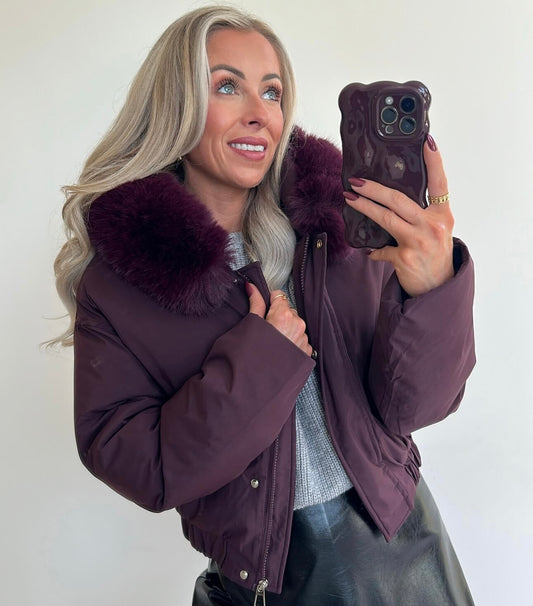 CARRIE Coat - burgundy