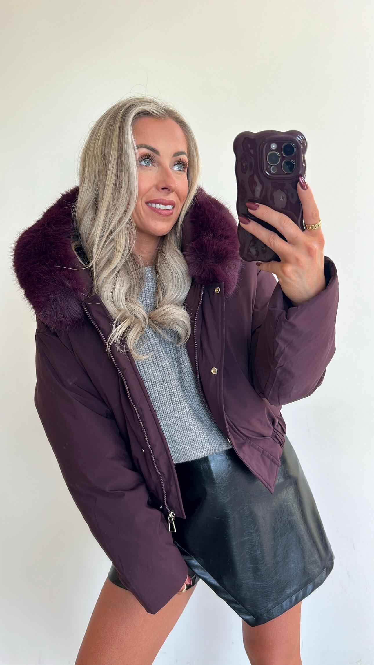 CARRIE Coat - burgundy