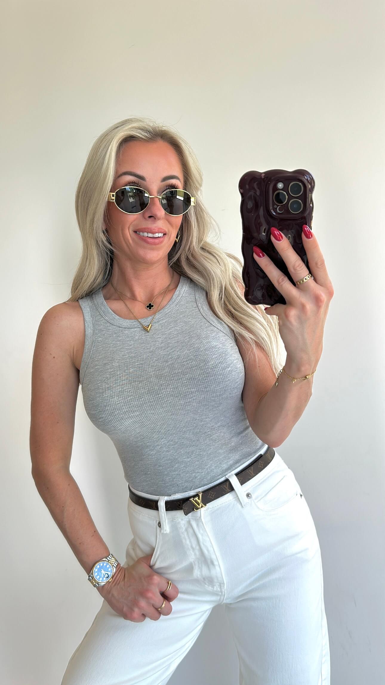 TAYLIE Top - grey