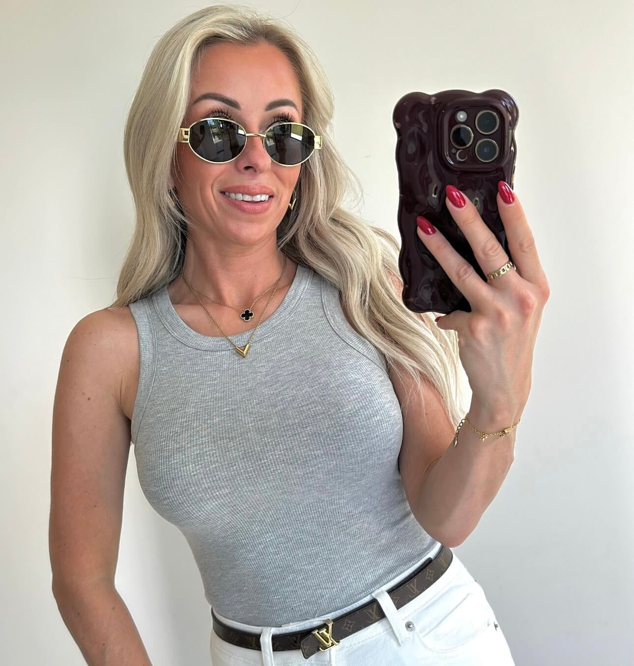 TAYLIE Top - grey